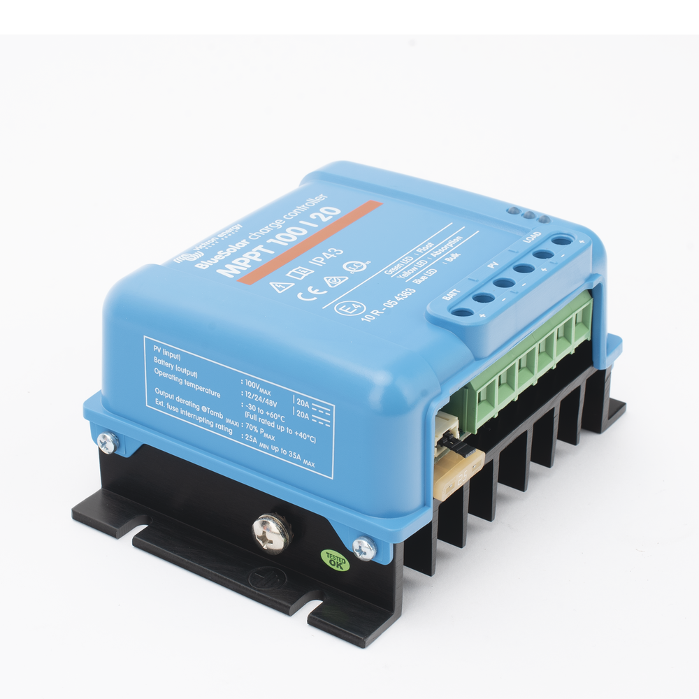 BlueSolar MPPT 100/20. Controlador Solar MPPT 20A, Voltaje Selección Automática: 12/24/48 Vcc.