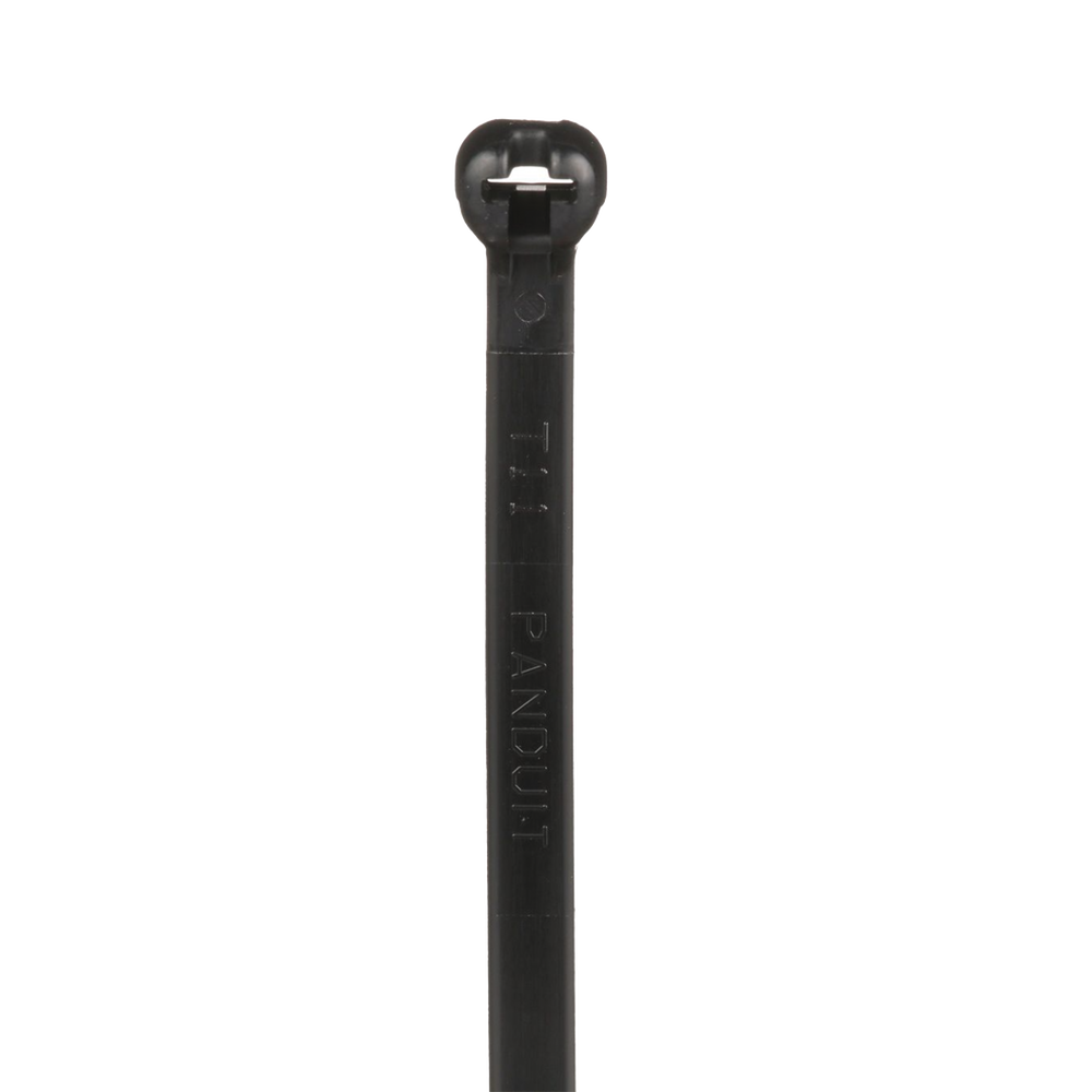 Cincho de Nylon 6.6 Dome-Top®, Con Lengüeta de Bloqueo de Acero Inoxidable, 305 mm largo x 4.7mm ancho, Color Negro, Exterior Resistente a Rayos UV, Paquete de 1000pz