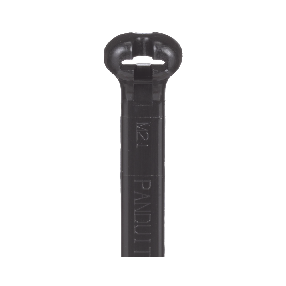 Cincho de Nylon 6.6 Dome-Top®, Con Lengüeta de Bloqueo de Acero Inoxidable, 620 mm largo x 7mm ancho, Color Negro, Exterior Resistente a Rayos UV, Paquete de 100pz