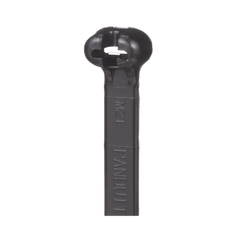 Cincho de Nylon 6.6 Dome-Top®, Con Lengüeta de Bloqueo de Acero Inoxidable, 620 mm largo x 7mm ancho, Color Negro, Exterior Resistente a Rayos UV, Paquete de 100pz