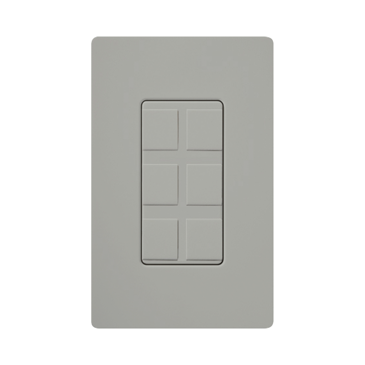 Placa de 6 puertos color gris