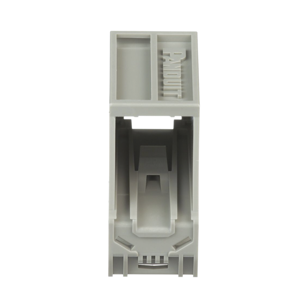 Adaptador de 1 Puerto, Para Conectores Tipo Mini-Com, Montaje en Riel Din Estándar de 35 mm (1.38 pulgadas), Color Gris Internacional