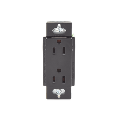 Tomacorriente, receptaculo convencional 120V, 15A, color negro.