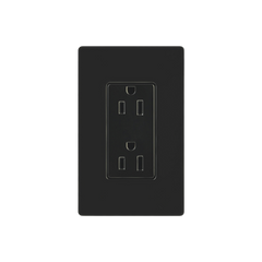 Tomacorriente, receptaculo convencional 120V, 15A, color negro.
