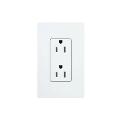 Tomacorriente receptáculo convencional  120V, 15A, color blanco.