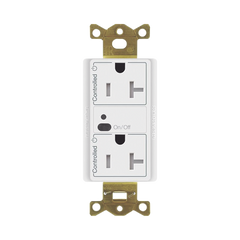 Receptáculo inalámbrico Lutron VIVE / 20 A, control inteligente en los 2 conectores.