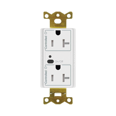Receptáculo con señal inalámbrica ClearConnect Lutron VIVE / 20 A, control inteligente en 1 conector.