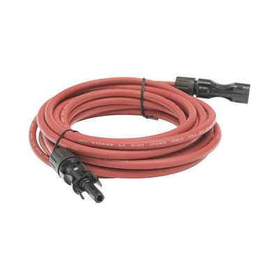 Cable Fotovoltaico, 2.5 m, Rojo, Calibre 10 AWG con Terminal MC4-M en Ambos Extremos