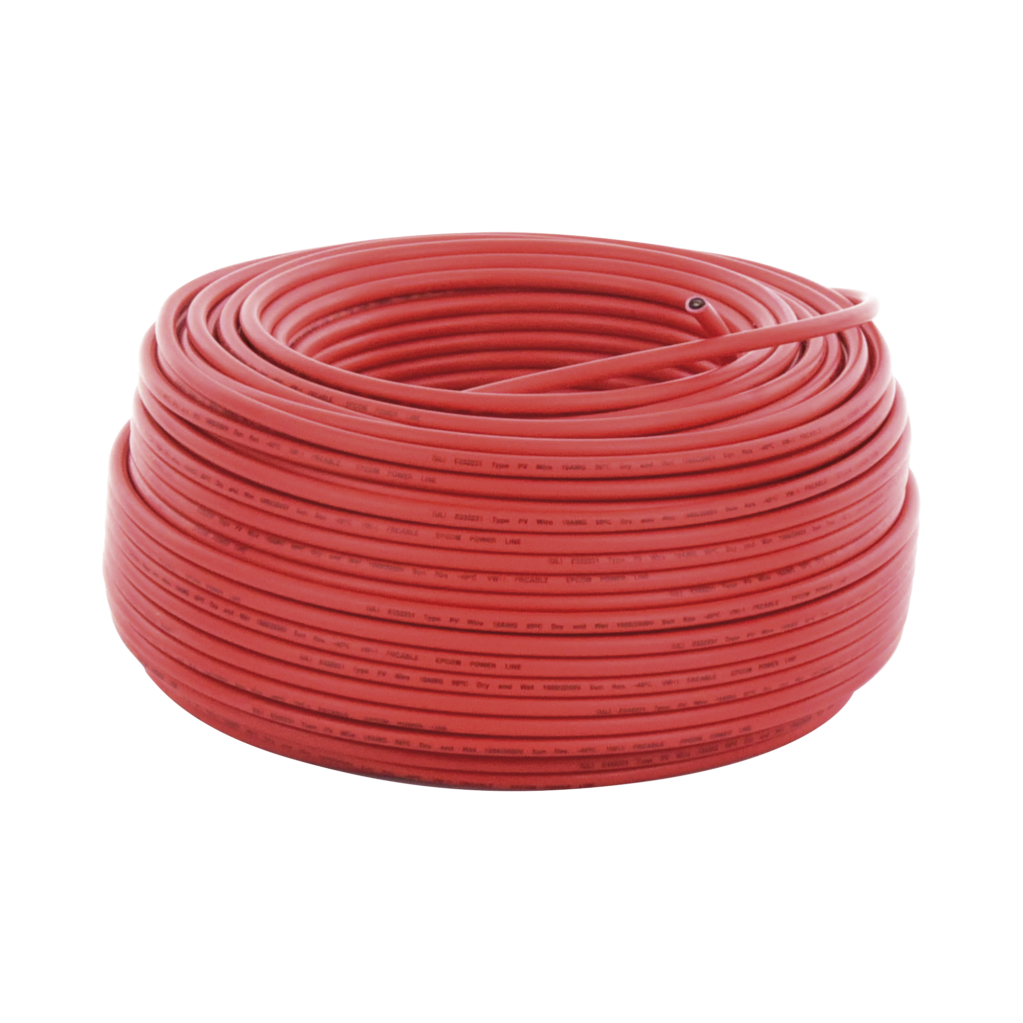 Cable Fotovoltaico Rojo / 6mm² (10AWG) / Material COBRE / 2000V / Rollo de 100 m
