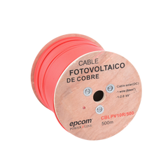 Carrete de 500 Metros / Cable Fotovoltaico Rojo  / Material COBRE / 6mm² (10AWG) / 2000 Vcc