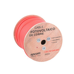 Carrete de 500 Metros / Cable Fotovoltaico Rojo  / Material COBRE / 6mm² (10AWG) / 2000 Vcc
