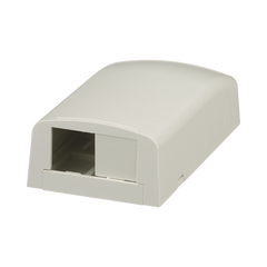 Caja de Montaje en Superficie, Para 2 Módulos Mini-Com, Color Blanco Mate