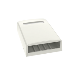Caja de Montaje en Superficie, Para 4 Módulos Mini-Com, Color Blanco Mate