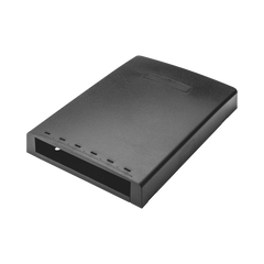 Caja de Montaje en Superficie, Con Accesorio para Resguardo de Fibra Óptica, Para 6 Módulos Mini-Com, Color Negro