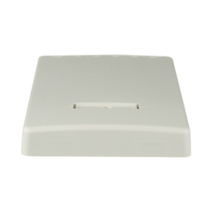 Caja de Montaje en Superficie, con Accesorio para Resguardo de Fibra Óptica, para 6 Módulos Mini-Com, Color Blanco Mate