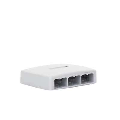 Caja de Montaje en Superficie, Para 6 Módulos Mini-Com, Color Blanco