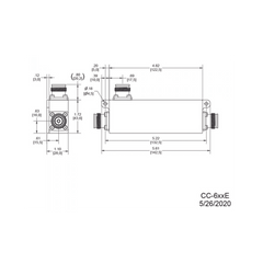 Acoplador direccional 10dB 617-5925MHz 300W-161dBc 4.3-10 IP67