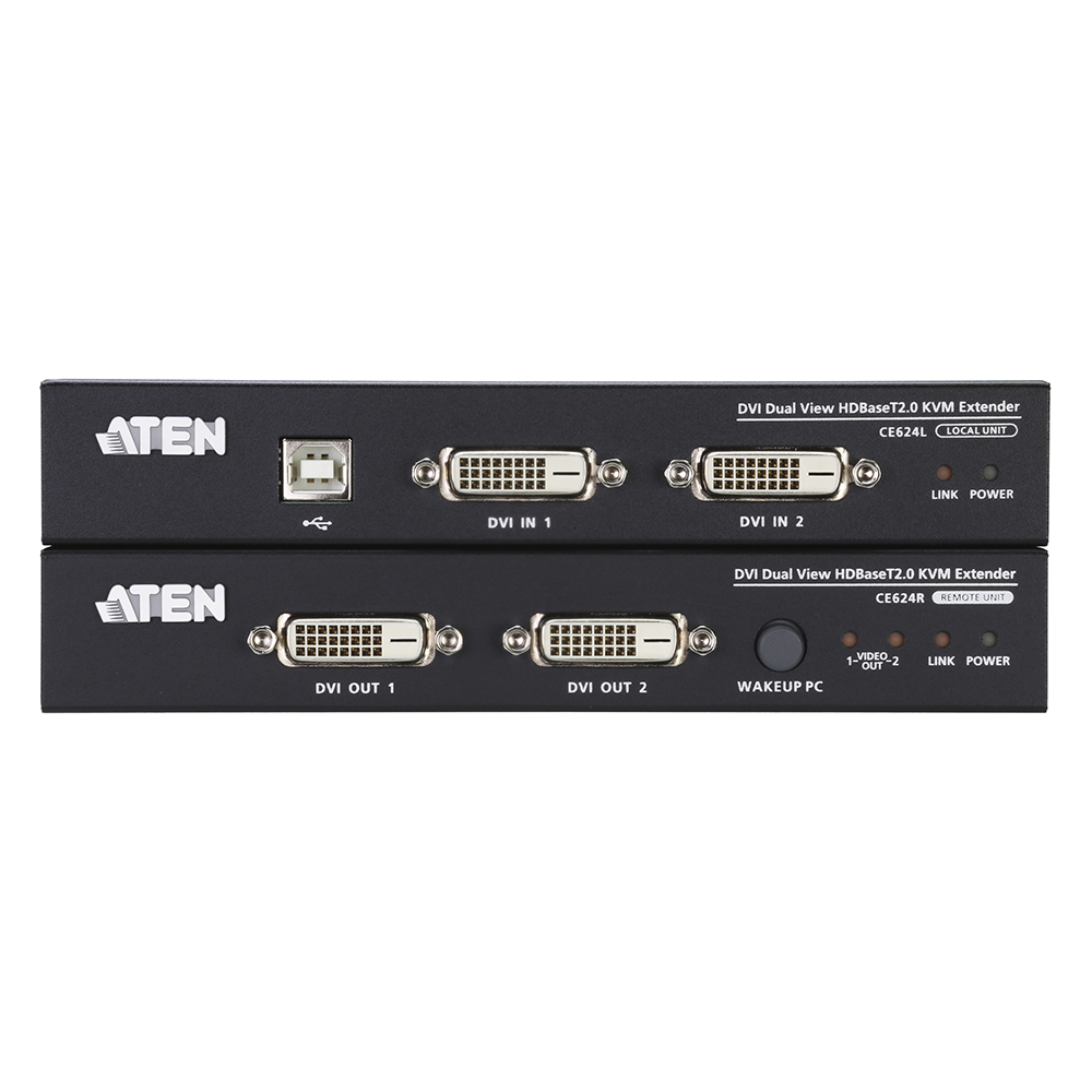 Extensor KVM | HDBaseT™ | 2.0 DVI dual display USB |  1920 x 1200 a 100m