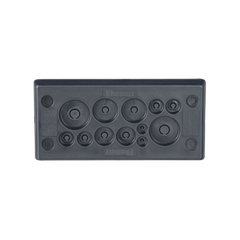 Pasacables Rectangular de Membrana, IP66, 3.39" x 1.42", 12 orificios, para Cables no Terminados. Color Negro