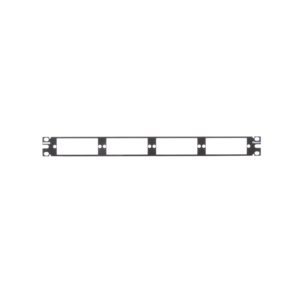 Patch Panel de Fibra Óptica, Para 4 Placas Acopladoras FAP o FMP, Color Negro, 1UR
