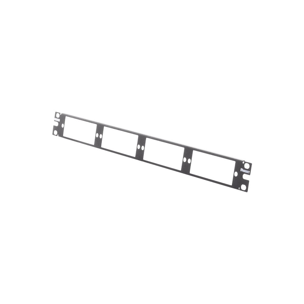 Patch Panel de Fibra Óptica, Para 4 Placas Acopladoras FAP o FMP, Color Negro, 1UR