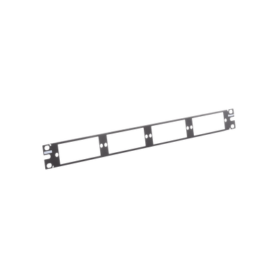 Patch Panel de Fibra Óptica, Para 4 Placas Acopladoras FAP o FMP, Color Negro, 1UR