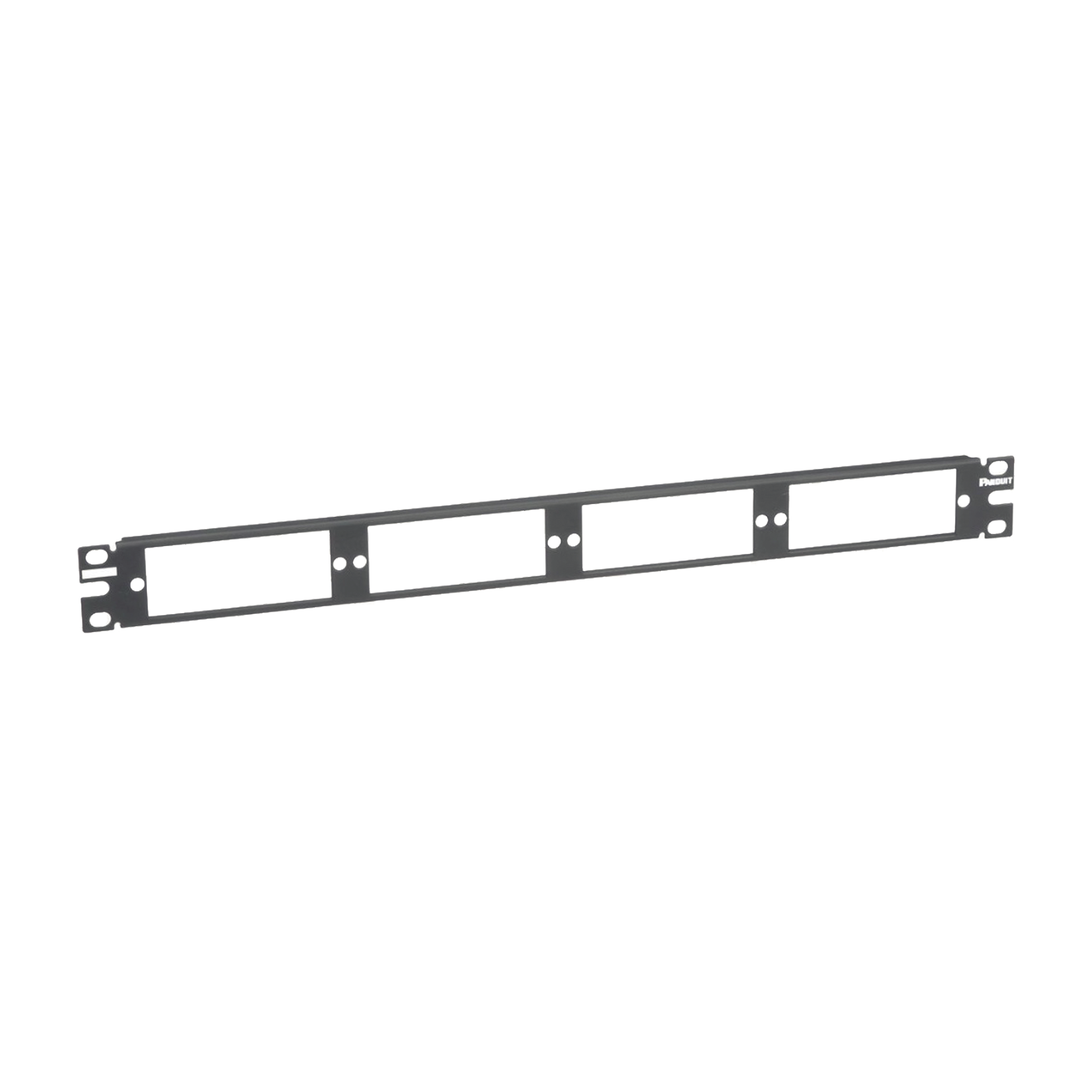 Patch Panel de Fibra Óptica, Para 4 Placas Acopladoras FAP o FMP, Color Negro, 1UR