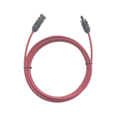 Cable Fotovoltaico / 1 metro / Color Rojo / Calibre 10 AWG / Terminal MC4-Macho y Hembra en  ambos extremos