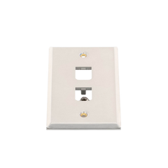 Placa de Pared Vertical, de Acero Inoxidable, Salida Para 2 Puertos Mini-Com
