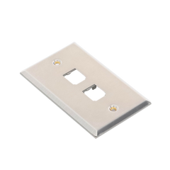 Placa de Pared Vertical, de Acero Inoxidable, Salida Para 2 Puertos Mini-Com