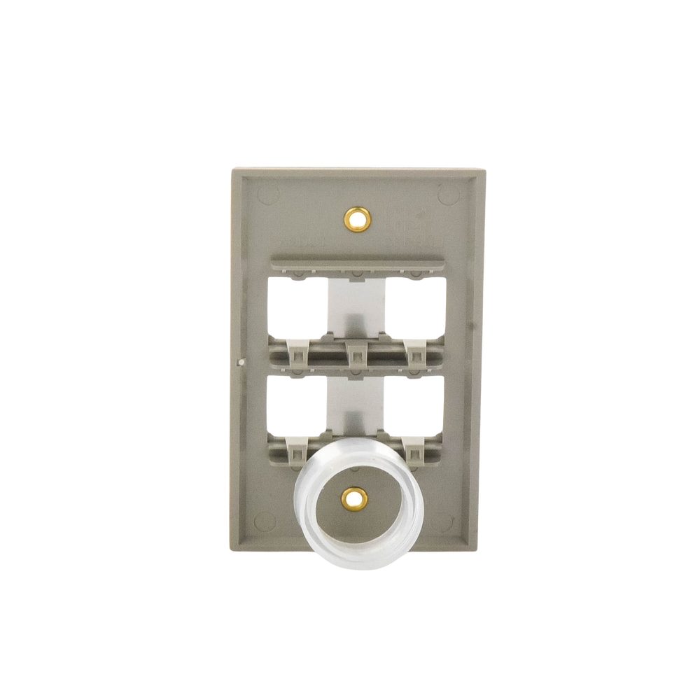 Placa de Pared Vertical, de Acero Inoxidable, Salida Para 4 Puertos Mini-Com