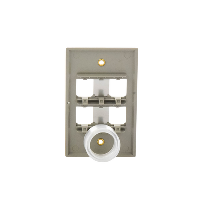 Placa de Pared Vertical, de Acero Inoxidable, Salida Para 4 Puertos Mini-Com