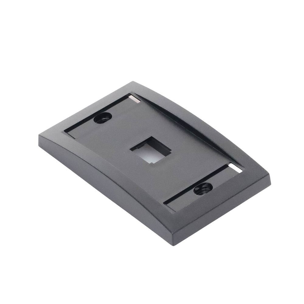 Placa de Pared Vertical Ejecutiva, Salida de 1 Puerto Mini-Com, Con Espacios Para Etiquetas, Color Negro
