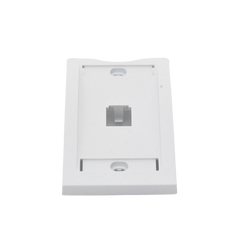 Placa de Pared Vertical Ejecutiva, Salida Para 1 Puerto Mini-Com, Con Espacios Para Etiquetas, Color Blanco