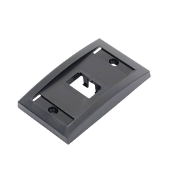 Placa de Pared Vertical Ejecutiva, Salida de 2 Puertos Mini-Com, Con Espacios Para Etiquetas, Color Negro