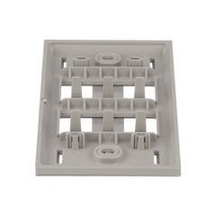 Placa de Pared Vertical, de Acero Inoxidable, Salida Para 4 Puertos Mini-Com, Con Espacios Para Etiquetas