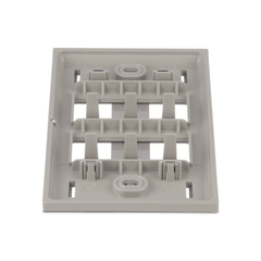 Placa de Pared Vertical, de Acero Inoxidable, Salida Para 4 Puertos Mini-Com, Con Espacios Para Etiquetas