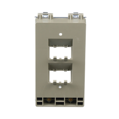 Placa de Pared Vertical, Resistente al Agua con Protección IP56, Acepta 4 Módulos Mini-Com, Color Gris