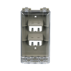 Placa de Pared Vertical, Resistente al Agua con Protección IP56, Acepta 4 Módulos Mini-Com, Color Gris