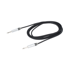 Cable de Audio | Plug 1/4 in a Plug 1/4 in Mono | Carcasa Cromada | Conectores Seetronic | Ideal para Instrumentos | Longitud 3m