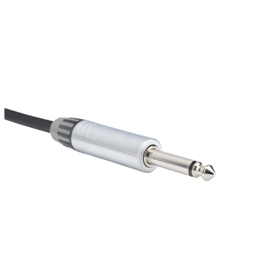 Cable de Audio | Plug 1/4 in a Plug 1/4 in Mono | Carcasa Cromada | Conectores Seetronic | Ideal para Instrumentos | Longitud 3m