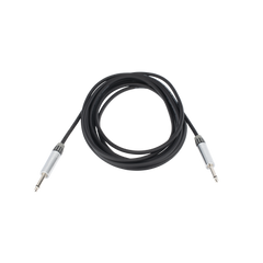 Cable de Audio | Plug 1/4 in a Plug 1/4 in Mono | Carcasa Cromada | Conectores Seetronic | Ideal para Instrumentos | Longitud 5m
