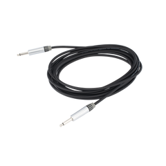 Cable de Audio | Plug 1/4 in a Plug 1/4 in Mono | Carcasa Cromada | Conectores Seetronic | Ideal para Instrumentos | Longitud 5m