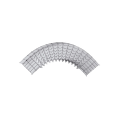 Curva Pre-Fabricada Horizontal de 90° con medidas de 54 mm de Peralte y 300 mm Ancho (54/300 mm)