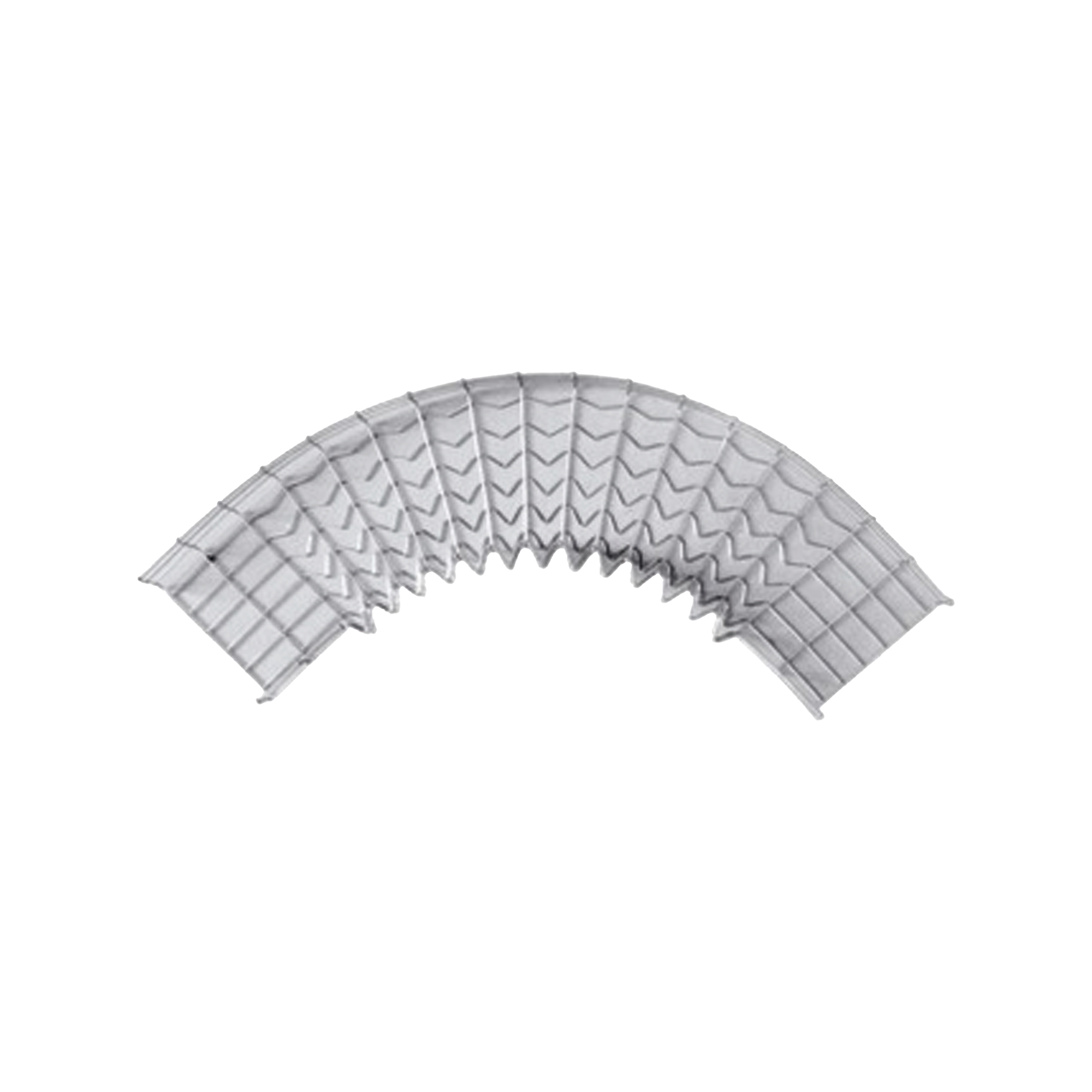 Curva Pre-Fabricada Horizontal de 90° con medidas de 54 mm de Peralte y 100 mm Ancho (54/100 mm)