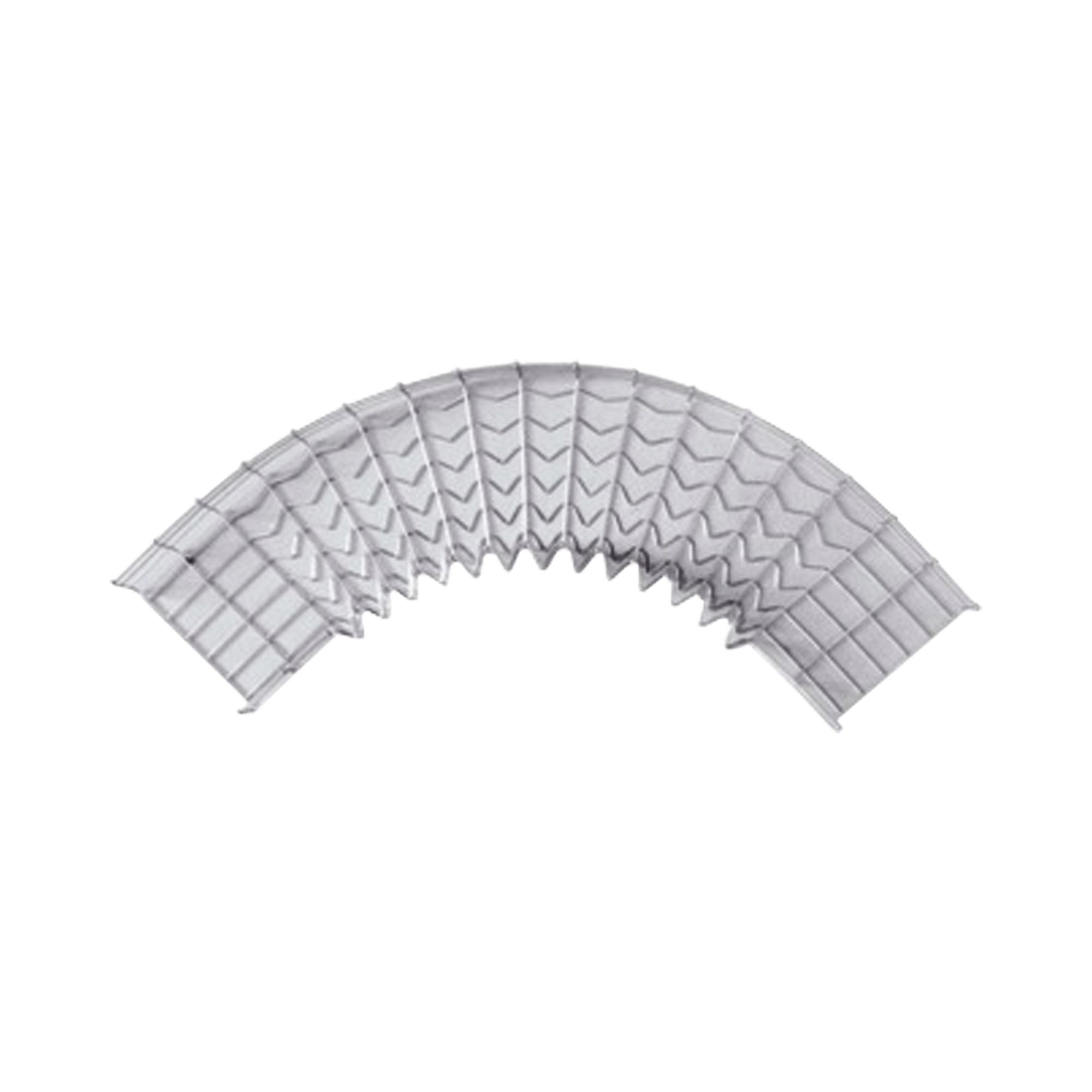 Curva Pre-Fabricada Horizontal de 90° con medidas de 54 mm de Peralte y 200 mm Ancho (54/200 mm)