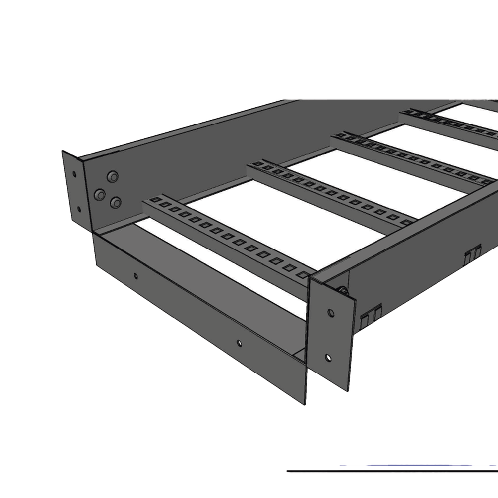 Conector de Escalera de Aluminio a Tablero (Caja) / Peralte 3 1/4" / Ancho 12" / Incluye Tornillería (CHCEC314X912K)