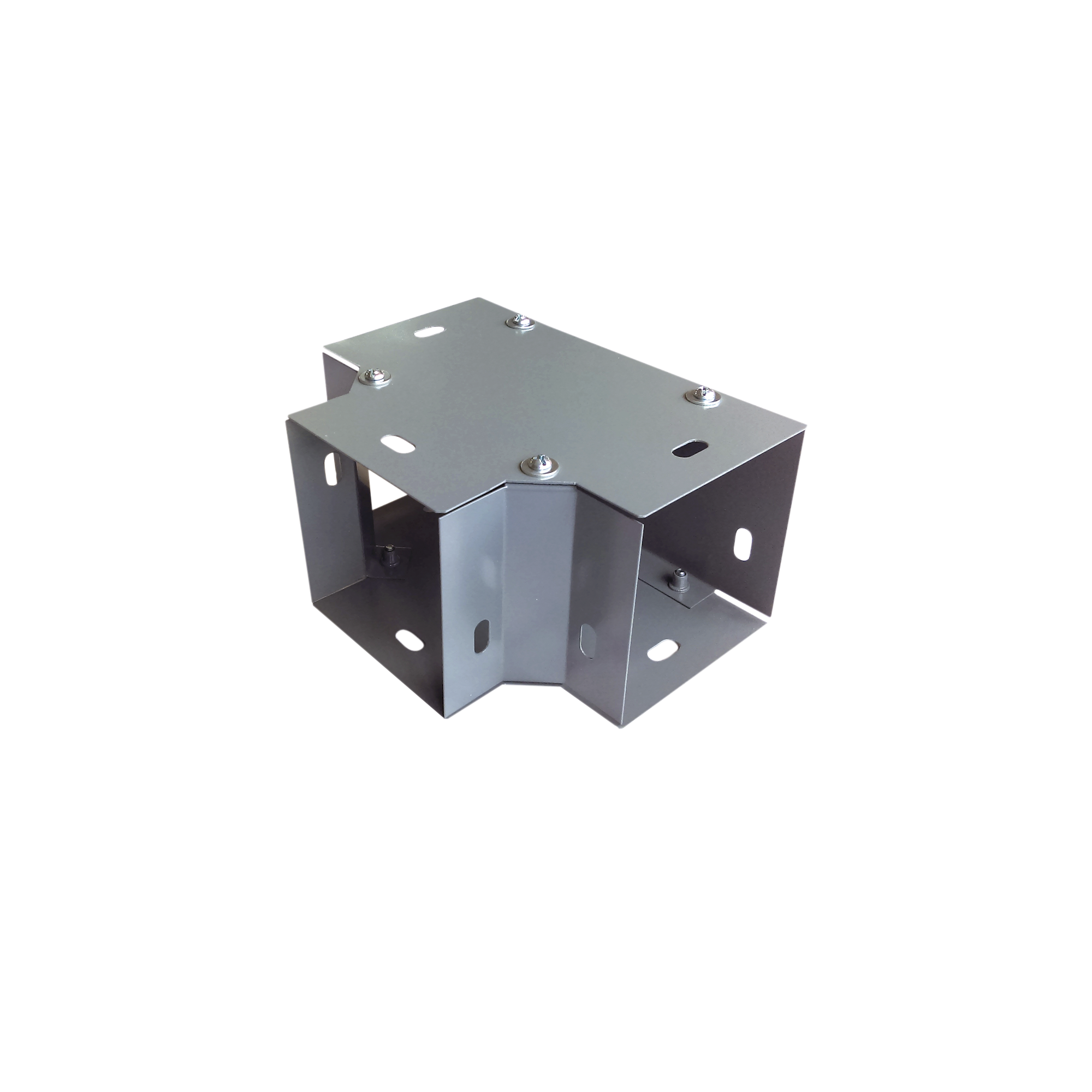 Derivación "T" horizontal 100 x 100 mm (3.94 x 3.94 pulg.), fabricado en lámina de acero al carbón