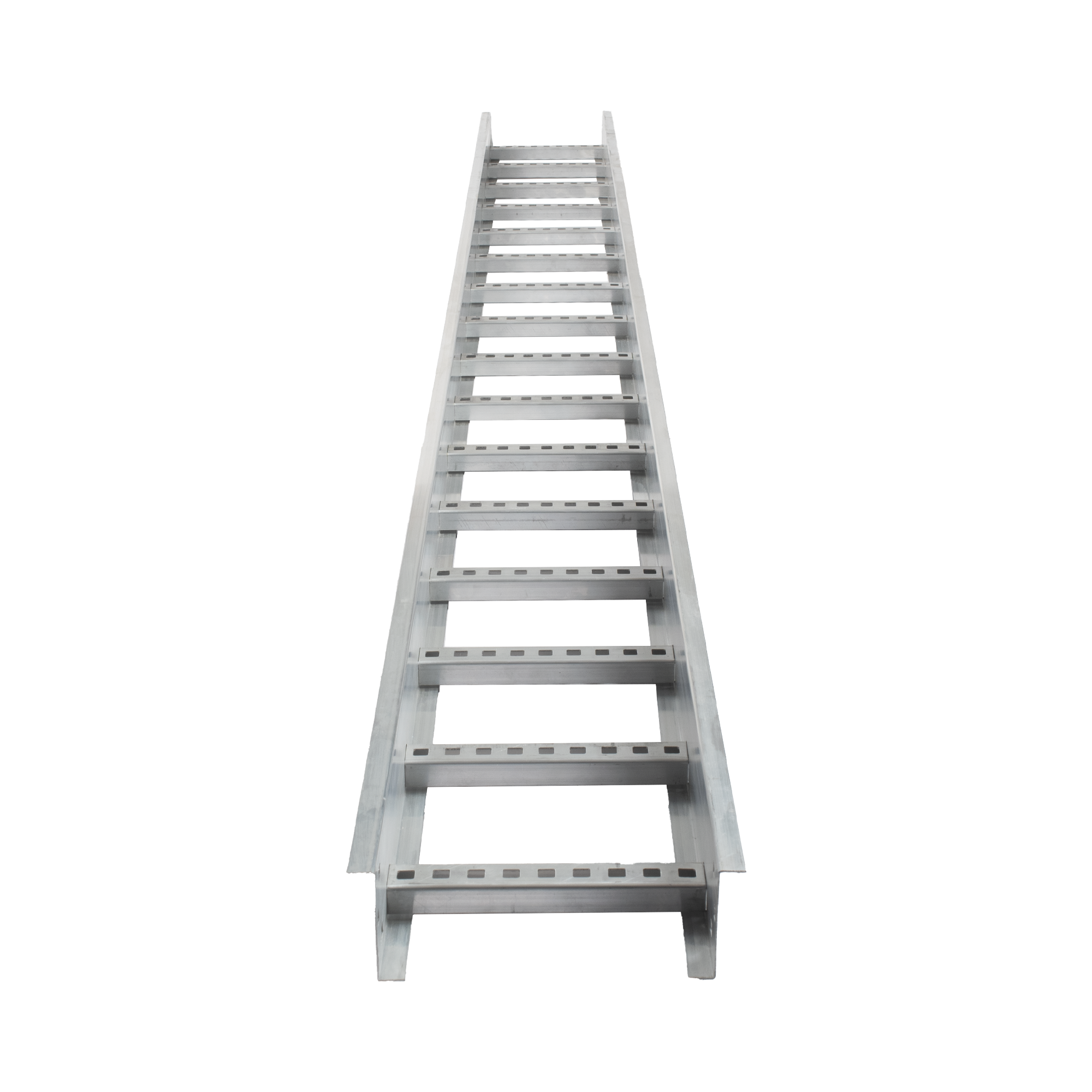 Escalera de Aluminio Portacables / Perfil Z / Peralte 3 1/4" /Paso 9" / Ancho 12" / 3.66 metros / Capacidad Máx. 274 Cables / Incluye Cople Union y Tornillería (CHEZ314P9X12AK)