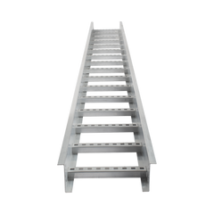 Escalera de Aluminio Portacables / Perfil Z / Peralte 3 1/4" /Paso 9" / Ancho 6" / 3.66 metros / Capacidad Máx. 137 Cables / Incluye Cople Union y Tornillería